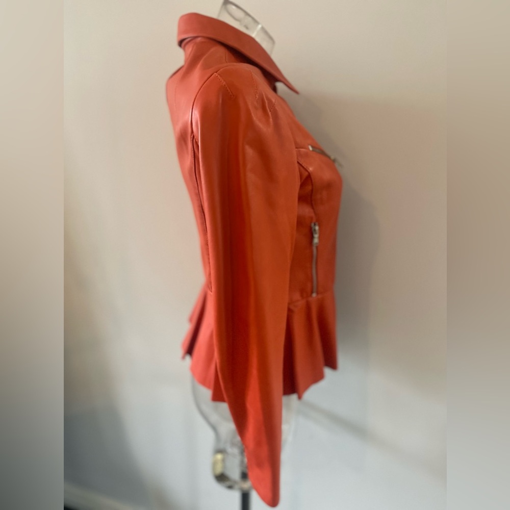 Danier Burnt Orange Leather Jacket - Picture 5 of 8
